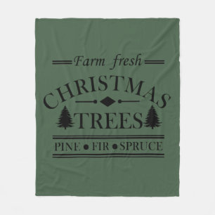 Moderne frische Weihnachts-Kiefern Fleecedecke