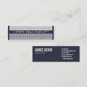 Moderne Friseur-Kamm-Salon-Branding-Mini Mini Visitenkarte