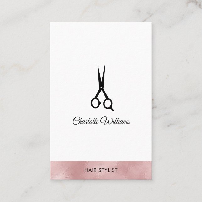 Moderne Friseur Visitentenkarte Visitenkarte (Vorderseite)
