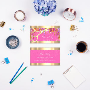 Moderne Friseurschere Lila Glitzer Schönheit Visitenkarte