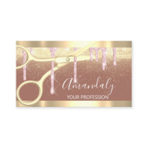 Moderne Friseurschere Tropfen Gold Rose