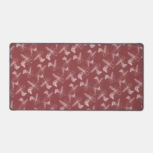 Moderne Friseurwerkzeuge Muster auf Topaz Schreibtischunterlage