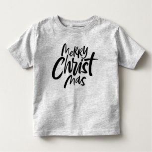Moderne frohe Christliche Christusweihnachtsbriefe Kleinkind T-shirt