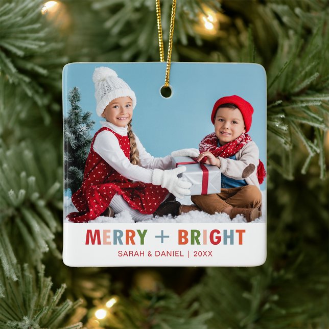 Moderne frohe und helle Weihnachtsschmuck (Modern Merry and Bright Christmas Ornament
)