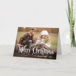 Moderne frohe Weihnachten 2 FOTO Urlaub Karte