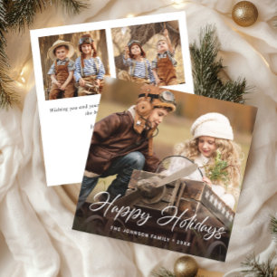 Moderne frohe Weihnachten 3 FOTO Gruß Einfach
