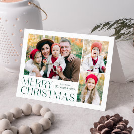 Moderne frohe Weihnachten 4 Foto Collage