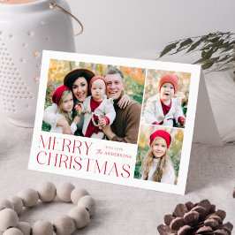 Moderne frohe Weihnachten 4 Foto Collage