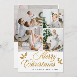 Moderne frohe Weihnachten 4 FOTO Gruß