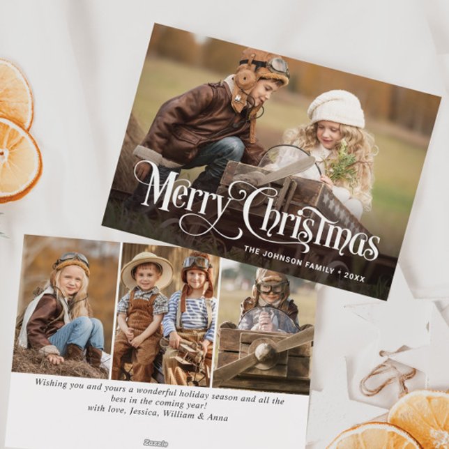 Moderne frohe Weihnachten 4 FOTO Gruß (Von Creator hochgeladen)