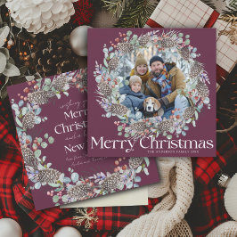 Moderne frohe Weihnachten Botanischer Kleider & Fo