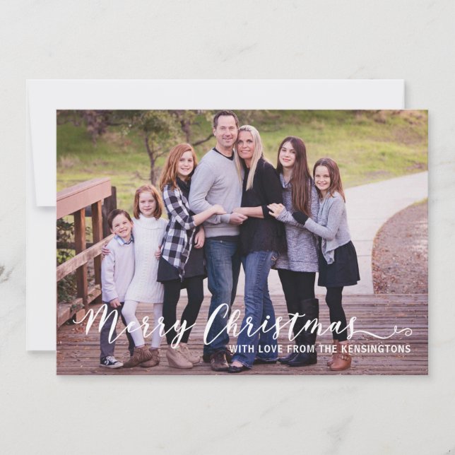 Moderne frohe Weihnachten Einfache Script Typograf (Vorderseite)