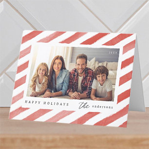 Moderne Frohe Weihnachten Familienfoto