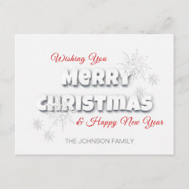 Moderne frohe Weihnachten glücklich Neues Jahr Red