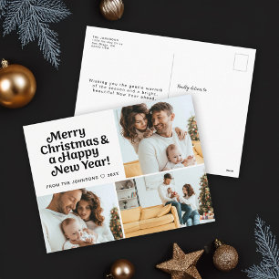 Moderne Frohe Weihnachten Glückliches Neues Jahr F