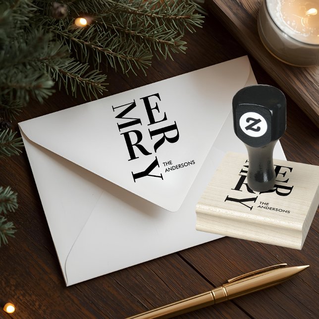Moderne Frohe Weihnachten Gummistempel (Von Creator hochgeladen)
