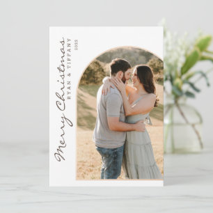 Moderne frohe Weihnachten mit Foto Arch Einladung