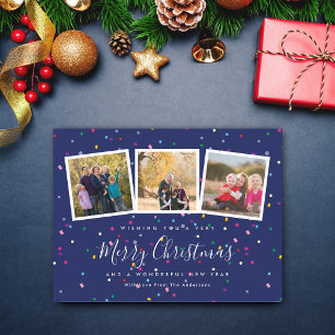 Moderne frohe Weihnachten Niedliche Familienfoto C