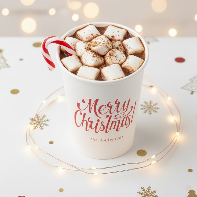 Moderne Frohe Weihnachten Papiertassen Pappbecher (Von Creator hochgeladen)