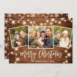 Moderne frohe Weihnachten Rustikale 3 FOTO Gruß