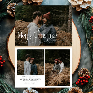 Moderne frohe Weihnachten Trendy Foto Familie