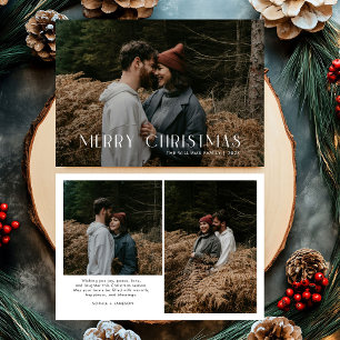 Moderne frohe Weihnachten Trendy Foto Familie