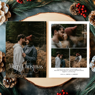 Moderne frohe Weihnachten Trendy Foto Familie