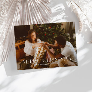 Moderne frohe Weihnachten Trendy One Foto Familie