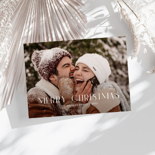 Moderne frohe Weihnachten Trendy One Foto Familie