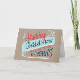 Moderne frohe Weihnachten von unserer Familie bis