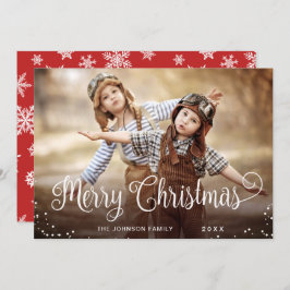 Moderne frohe Weihnachts-FOTO Gruß Feiertagskarte