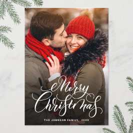 Moderne frohe Weihnachts-FOTO Gruß Feiertagskarte
