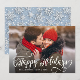 Moderne frohe Weihnachts-FOTO Gruß Feiertagskarte