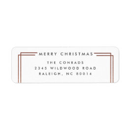 Moderne frohe Weihnachts-Rücksendeadresse