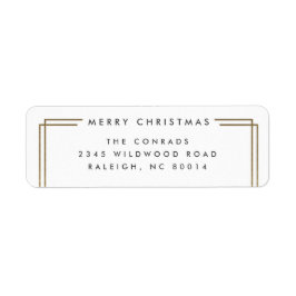 Moderne frohe Weihnachts-Rücksendeadresse