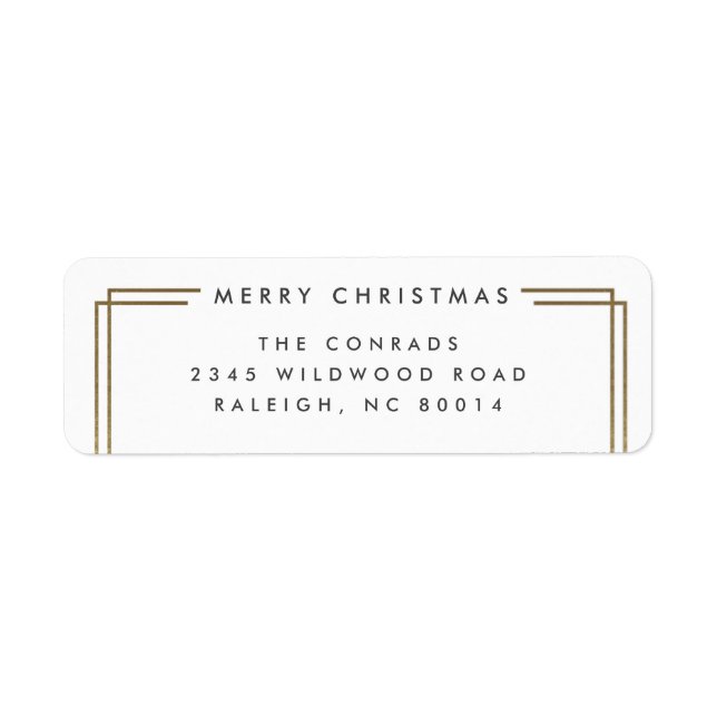 Moderne frohe Weihnachts-Rücksendeadresse (Vorne)