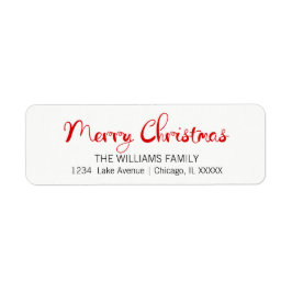 Moderne frohe Weihnachts-Rücksendeadressen-Aufkleb