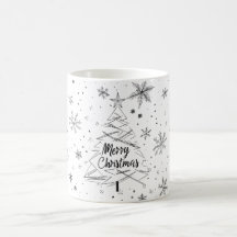 Moderne frohe Weihnachtsbaum-Tasse