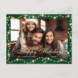 Moderne frohe Weihnachtsfeiertage FOTO Gruß Postkarte