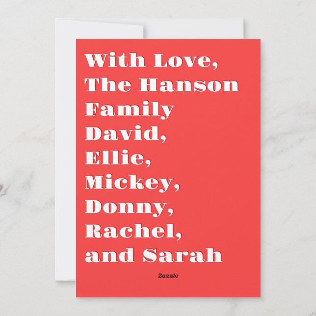 Moderne frohe Weihnachtsfoto Collage Feiertagskarte (Rückseite)