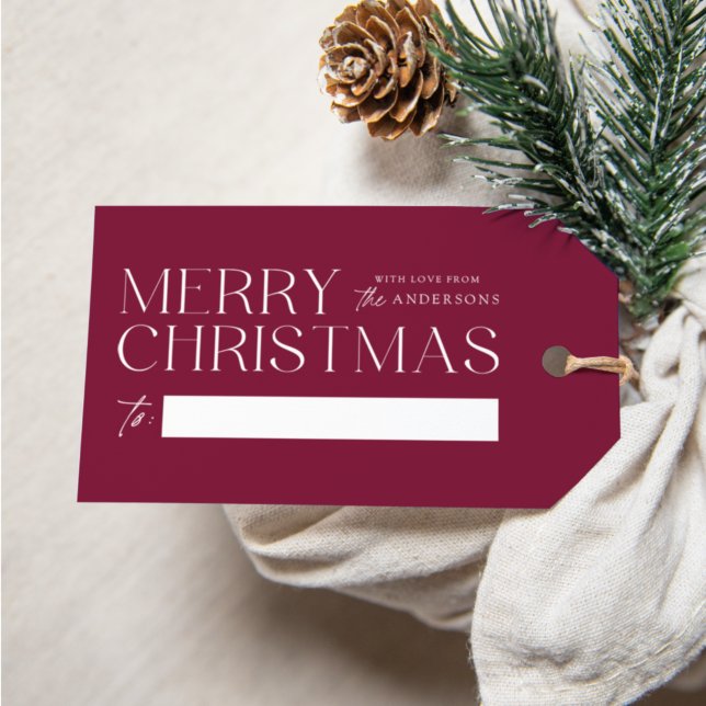 Moderne frohe Weihnachtskrippe Geschenkanhänger (Von Creator hochgeladen)