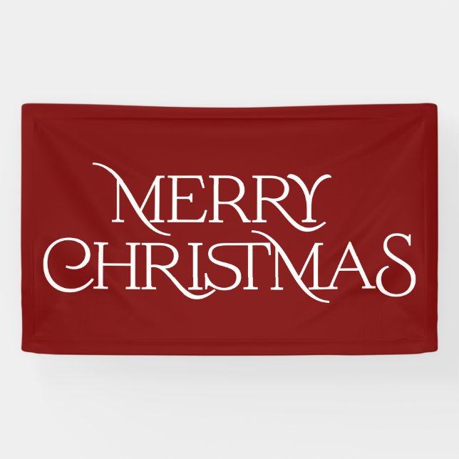 Moderne frohe Weihnachtsserbtypografie Banner (Horizontal)
