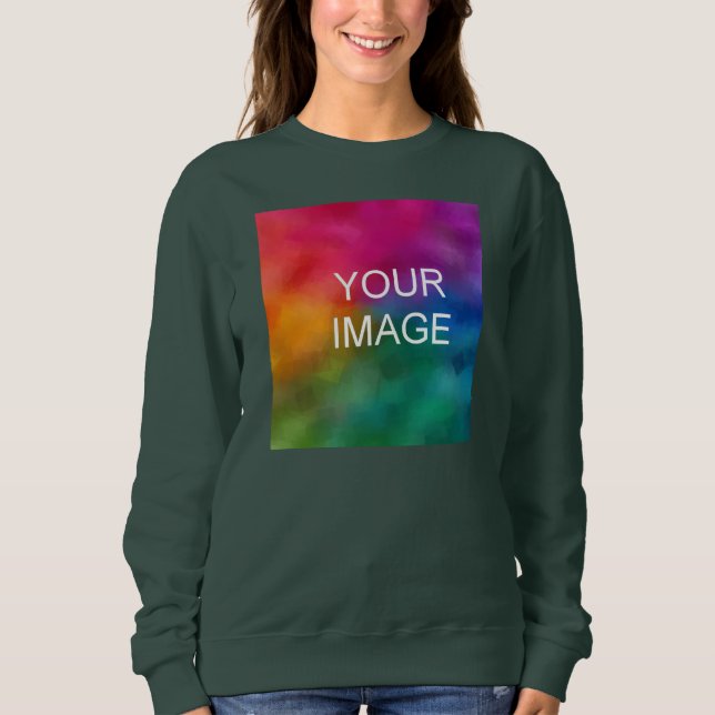 Moderne Front Print Womens Deep Forest Green Sweatshirt (Vorderseite)