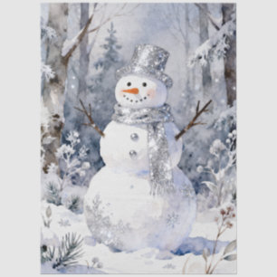 Moderne frostige Winter-Schneemann-Feier TMF26 Seidenpapier