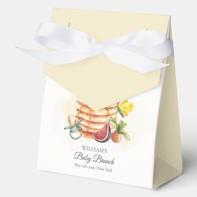 Moderne Fruchtpancake Schnuller Brunch Babydusche Geschenkschachtel (Vorderseite)
