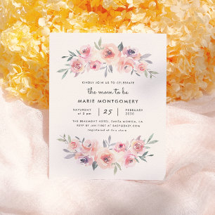 Moderne Frühlings-Blumen-Baby-Shower für werdende Einladungspostkarte