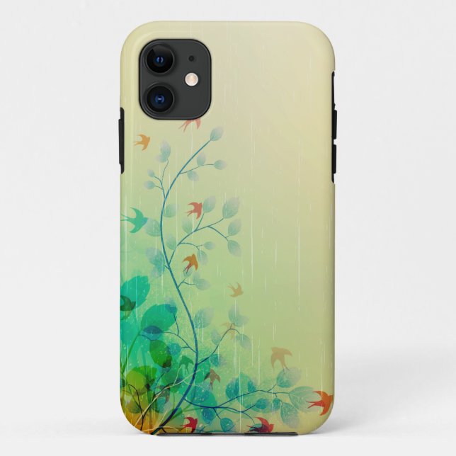 Moderne Frühlingsblumen Abstrakte Kunst Case-Mate iPhone Hülle (Rückseite)