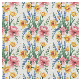 Moderne Frühlingsblumen Stoff