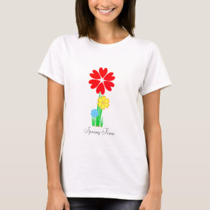 Moderne Frühlingsblumen T-Shirt