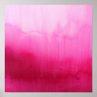 Moderne Fuchsia Aquarellpinke Poster